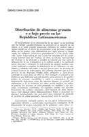 Distribución de alimentos gratuita o a bajo precio en las Repúblicas Latinoamericanas