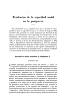 Tendencias de la seguridad social en la postguerra: seguridad de medios económicos de subsistencia. I