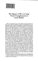 The impact of war on long-term unemployment in Great Britain