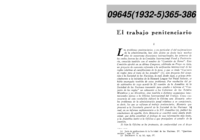 El trabajo penitenciario: I