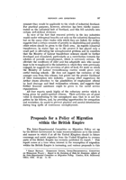 Proposals for a policy of migration within the British Empire
