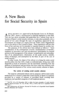 A new basis for social security in Spain