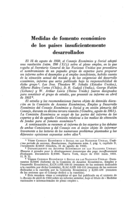 Medidas de fomento económico de los países insuficientemente desarrollados