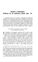 Empleo y desempleo: políticas de los gobiernos desde 1950. II