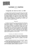 L'inspection du travail en Grèce en 1921