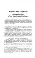 The employment of the handicapped in Israel