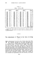 The adjustment of wages to the cost of living