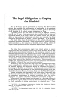 The legal obligation to employ the disabled