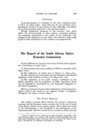 The report of the south African native economic commission