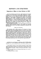 Inspection of mines in Great Britain in 1923