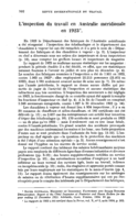 L'inspection du travail en Australie méridionale en 1923