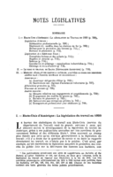 Etats-Unis d'Amérique: la législation du travail en 1920