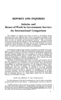 Salaries and hours of work in government service: an international comparison