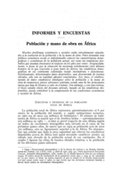 Población y mano de obra en África
