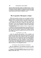 The co-operative movement in China