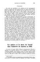 Les salaires et la durée du travail dans l'industrie du charbon en 1931