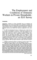 The employment and conditions of domestic workers in private households: an ILO survey