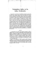 Trabajadores Indios en las Indias Occidentales