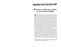 Recientes tendencias sociales en los Estados Unidos