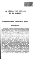 L'indemnisation des victimes de la guerre: Grande-Bretagne