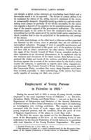 Employment of young persons in Palestine in 1925