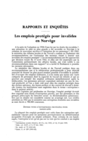 Les emplois protégés pour invalides en Norvège