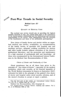 Post-war trends in social security: medical care. II