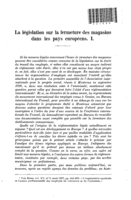 La législation sur la fermeture des magasins dans les pays européens: I