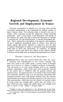 Regional development, economic growth and employment in France