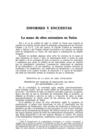 La mano de obra extranjera en Suiza