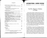 Post-war manpower problems in Europe