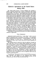 Collective agreements in the United States during 1926