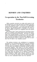 Co-operation in the non-self-governing territories