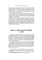 Labour in Indian factories and mines in 1930