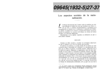 Los aspectos sociales de la racionalización