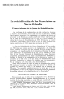 La rehabilitación de los licenciados en Nueva Zelandia: primer informe de la Junta de Rehabilitación