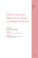 Marchés du travail, dispersion des salaires et politiques syndicales