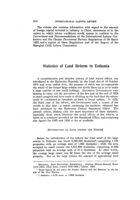 Statistics of land reform in Esthonia
