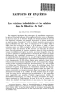 Les relations industrielles et les salaires dans la Rhodésie du Sud