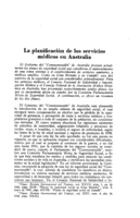 La planificación de los servicios médicos en Australia