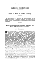 Hours of work in German industry