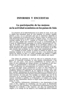 La participación de las mujeres en la actividad económica en los países de Asia