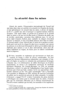 La sécurité dans les mines