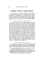 Conditions of work on Indian railways