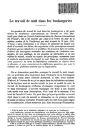 Le travail de nuit dans les boulangeries: [I]