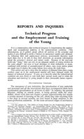 Technical progress and the employment and training of the young