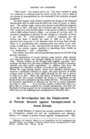 An investigation into the employment of persons insured against unemployment in Great Britain