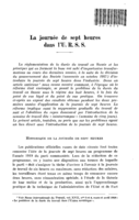 La journée de sept heures dans l'URSS