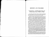 Compulsory accident insurance in Switzerland from 1938 to 1942