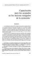 Capacitación para los ocupados en los sectores rezagados de la economía